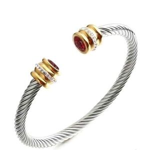 COPY - Twisted cable bracelet. Pick your birthday stone or just a pretty color.